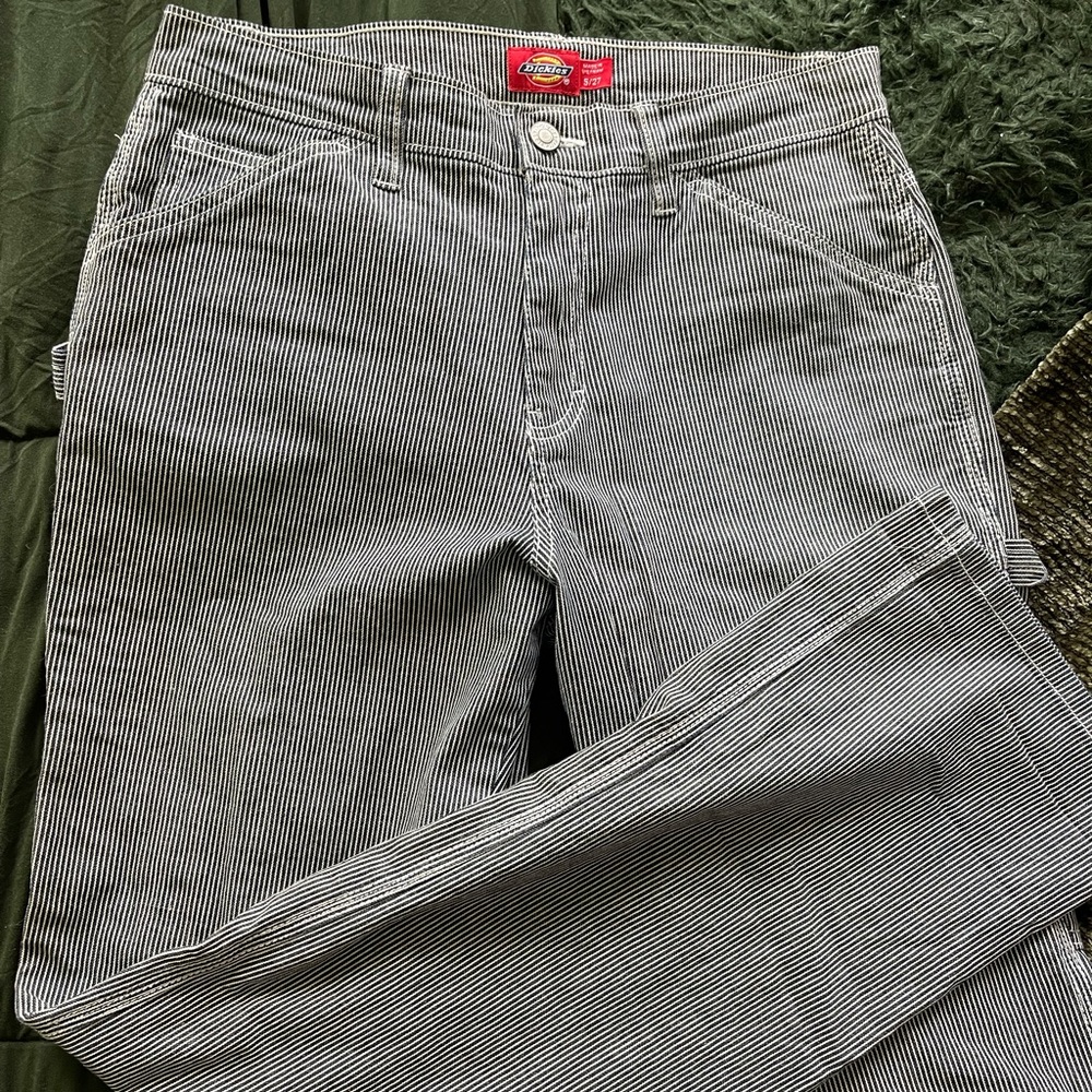 Dickies blue a d white striped pants